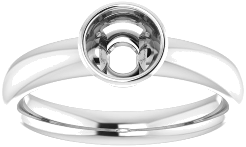 14K White 5.5 mm Round Engagement Ring Mounting (3)