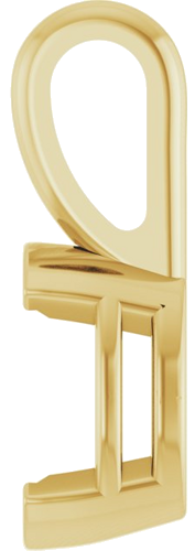 Pakabukas „Half-Bezel Solitaire“ 585 Geltonojo Aukso Oval 6mm x 4mm (3)