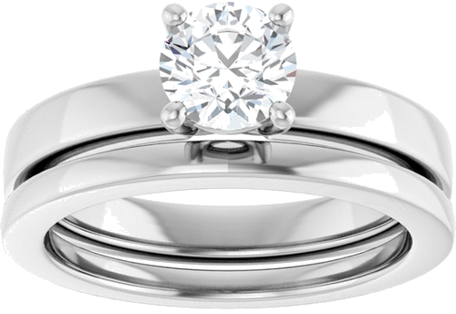 14K White 5.8 mm Round Solitaire Engagement Ring Mounting (8)