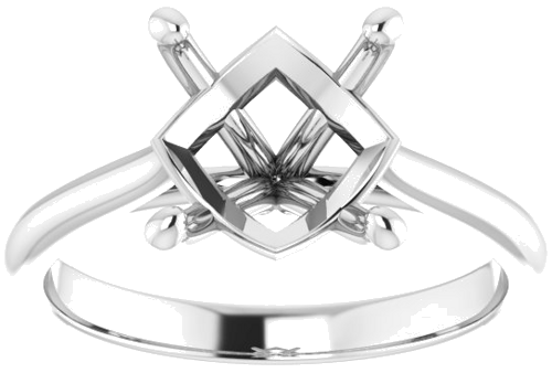 Sužadėtuvių Žiedas „Solitaire“ 585 Baltojo Aukso Round 9.4mm (3)