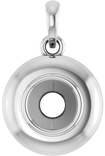 Pakabukas „Solitaire Puffed“ 925 Sidabro Round 5mm (1)