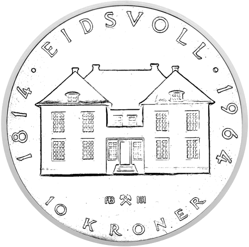10 Kroner Constitution Anniversary Norway 1964 silver coin (1)