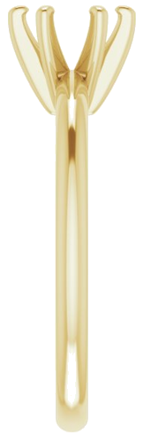 14K Yellow 6 mm Round Solitaire Engagement Ring Mounting (4)