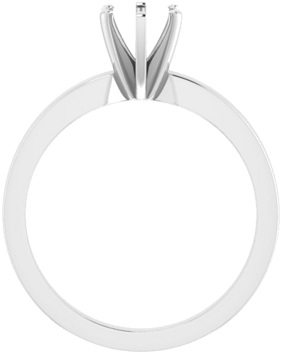 Sterling Silver 5.5 mm Round Solitaire Engagement Ring Mounting (2)