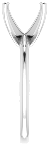 14K White  10 mm Round Solitaire Engagement Ring Mounting (4)