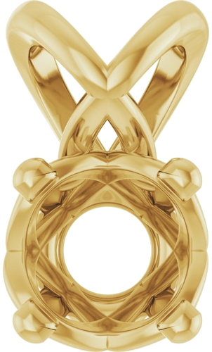 14K Yellow 5 mm Round Solitaire Pendant Mounting (1)