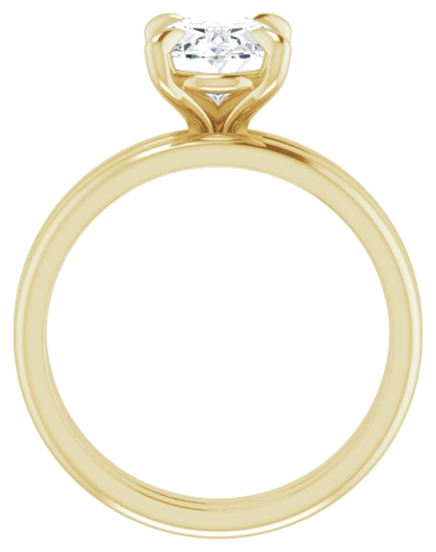 14K Yellow  9x7 mm Oval Solitaire Engagement Ring Mounting (7)