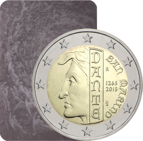 2015 San Marinas Dantė Alighieri 2 eurų moneta (1)