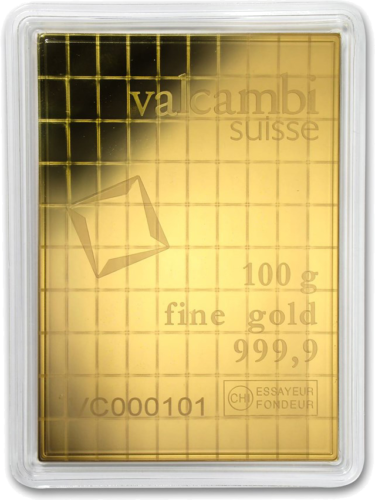 100 x 1 гр. CombiBar™ Инвестиционни златни кюлчета Valcambi (3)