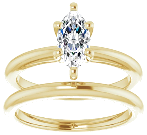 Sužadėtuvių Žiedas „Solitaire“ 585 Geltonojo Aukso Marquise 9mm x 4.5mm (8)