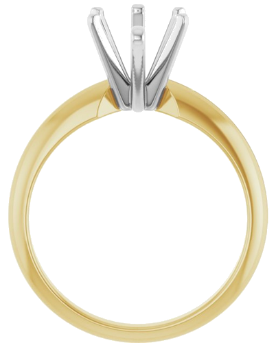 14K Yellow   White 11.5x7 mm Pear 6-Prong Ring Mounting (2)