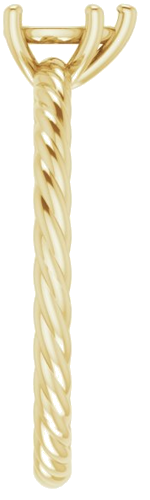 14K Yellow 6x4 mm Pear Solitaire Engagement Ring Mounting (4)