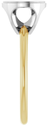 14K Yellow White 8.2 mm Round Solitaire Engagement Ring Mounting (4)