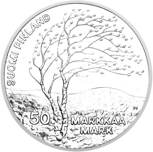 50 Mark World Athletics Championships 1983 Finland silver coin (2)