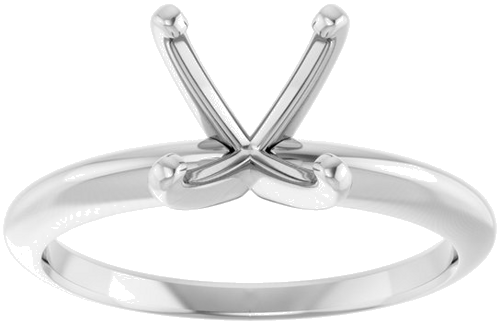 Sužadėtuvių Žiedas „Solitaire“ 585 Baltojo Aukso Round 7.8mm x 8.6mm (3)