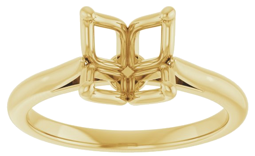 14K Yellow  8.2 mm Round Solitaire Engagement Ring Mounting (3)