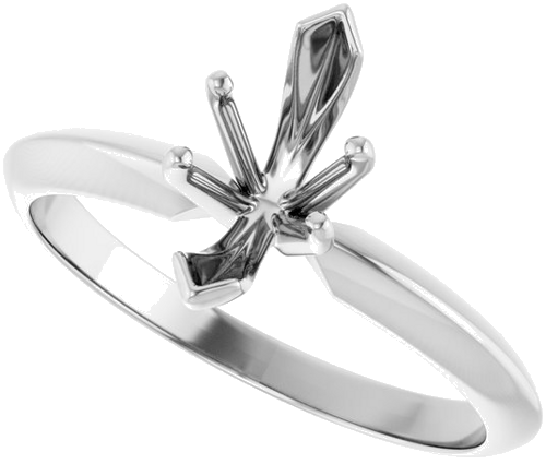 Sužadėtuvių Žiedas „V-End Light Solitaire“ 585 Baltojo Aukso Marquise 9.4mm x 4.5mm (5)