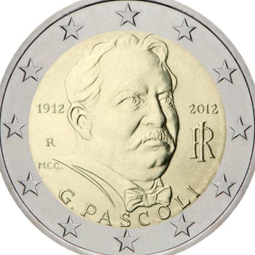 2012 Italija Pascoli 2 eurų moneta (2)