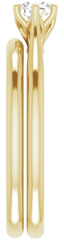 14K Yellow 4.1 mm Round Engagement Ring Mounting (9)