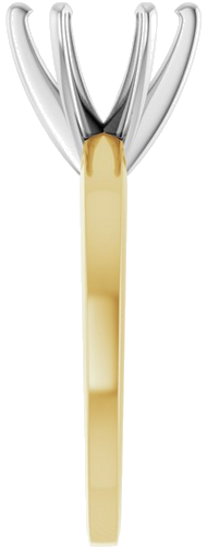 14K Yellow   White 7.8-8.6 mm Round 6-Prong Solitaire Engagement Ring Mounting (4)