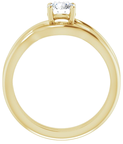 14K Yellow 5.2 mm Round Solitaire Engagement Ring Mounting (7)