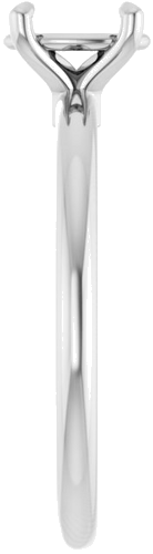 14K White 7x5 mm Oval Solitaire Engagement Ring Mounting (4)