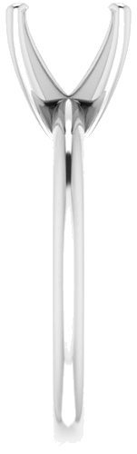 14K White  6.5 mm Square Solitaire Engagement Ring Mounting (4)