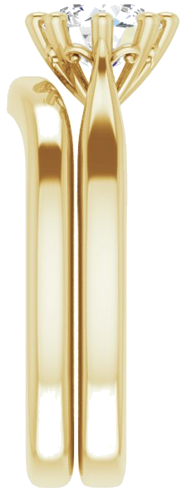 Sužadėtuvių Žiedas „Solitaire“ 585 Geltonojo Aukso Round 6.5mm (9)