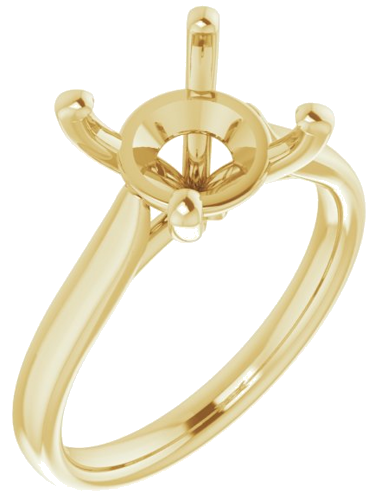 14K Yellow 9.4 mm Round Engagement Ring Mounting (1)