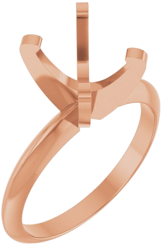 Sužadėtuvių Žiedas „Solitaire“ 585 Rožinis Aukso Oval 9mm x 7mm (1)