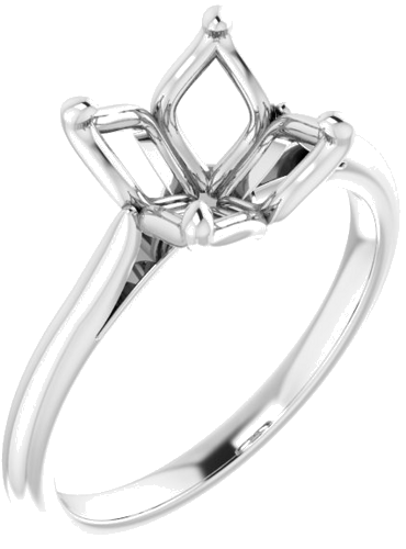 Sužadėtuvių Žiedas „Solitaire“ 14k white gold Round 9mm (1)