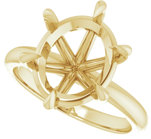 Sužadėtuvių Žiedas „Solitaire“ 585 Geltonojo Aukso Oval 12mm x 10mm (5)