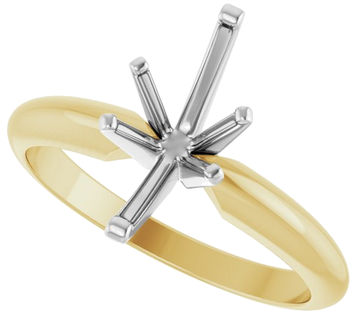14K Yellow   White 11.5x5.5 mm Marquise Six-Prong Solitaire Engagement Ring Mounting (5)