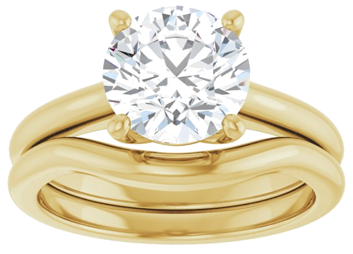 Sužadėtuvių Žiedas 750 Geltonojo Aukso Round 8.2mm (8)