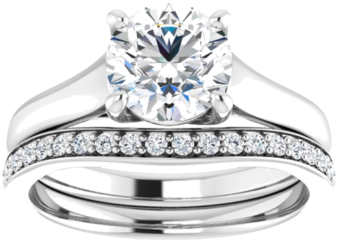 14K White 7 mm Round Solitaire Engagement Ring Mounting (8)