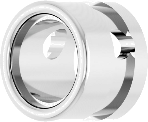 14K White 4.8 mm Round Bezel-Set Slide Pendant Mounting (2)