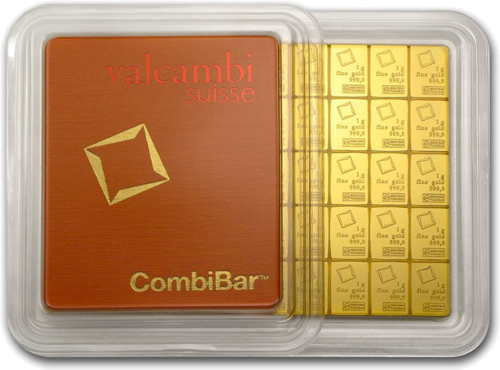 50 x 1 гр. CombiBar™ Инвестиционни златни кюлчета Valcambi (3)