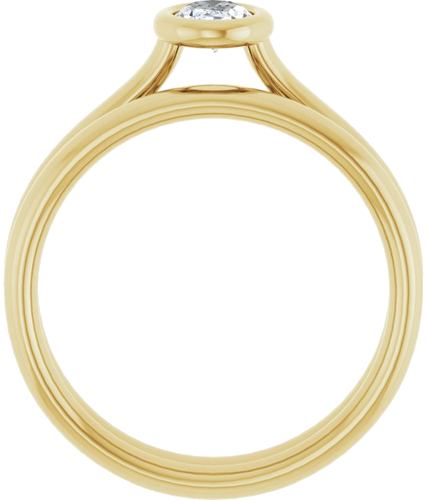 14K Yellow  6x4 mm Oval Solitaire Engagement Ring Mounting (7)