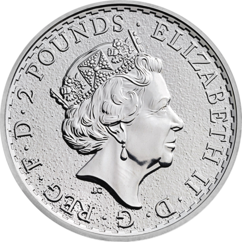 1 oz Britannia 2 Pounds silver coin (Random year) (2)