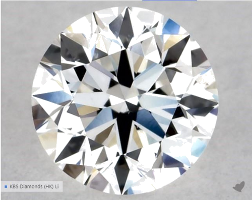 0.5 carat E-VS2 Excellent cut Natūralus Round Deimantas (1)