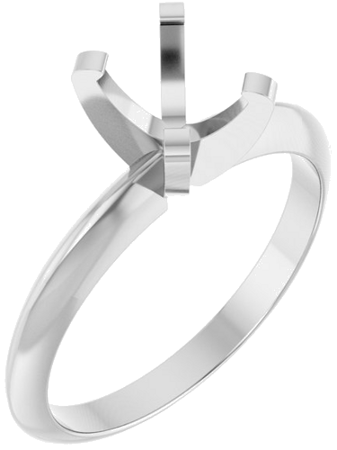 Sužadėtuvių Žiedas „Solitaire“ 585 Baltojo Aukso Oval 7mm x 5mm (1)