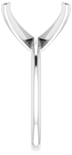 10K White  12x10 mm Emerald Solitaire Engagement Ring Mounting (4)