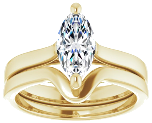 Sužadėtuvių Žiedas „Solitaire“ 585 Geltonojo Aukso Marquise 10mm x 5mm (8)
