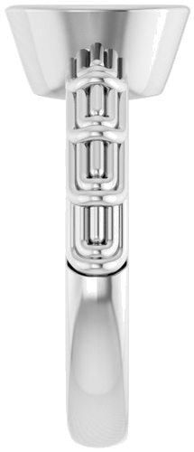 14K White 9 x 7 mm Oval Solitaire Engagement Ring Mounting (4)