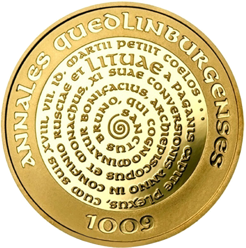 2007 Lietuvos vardo 1000-metis 100 litų auksinė moneta (1)