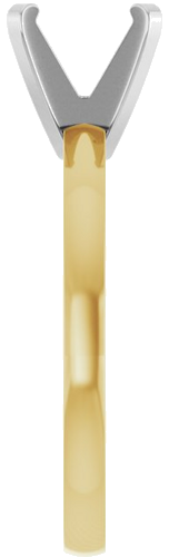 14K Yellow White 7.3-7.7 mm Round Solitaire Engagement Ring Mounting (4)