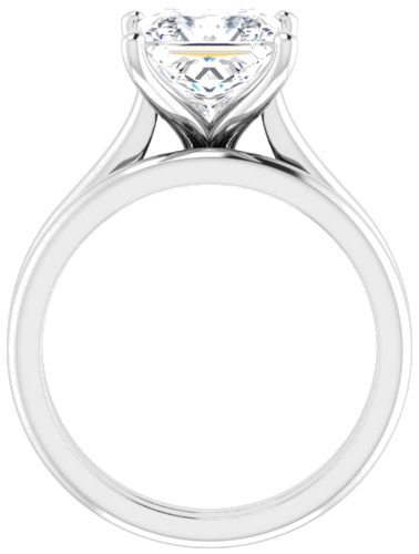 Sužadėtuvių Žiedas „Solitaire“ 750 Baltojo Aukso Square 7.5mm (7)