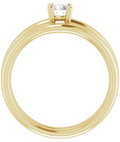 Sužadėtuvių Žiedas „Solitaire“ 585 Geltonojo Aukso Round 4.4mm (7)