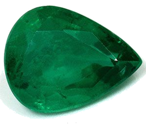 3.12 carat GREEN Pear Smaragdas (1)