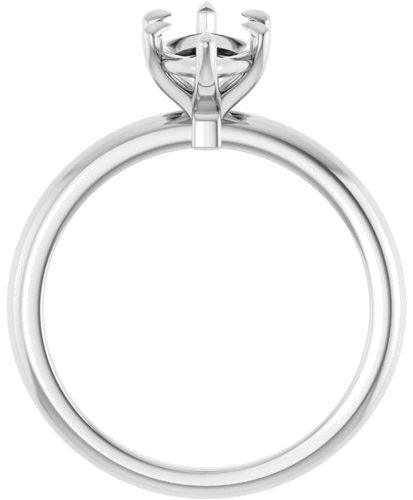 14K White 12x6 mm Marquise Solitaire Engagement Ring Mounting (2)